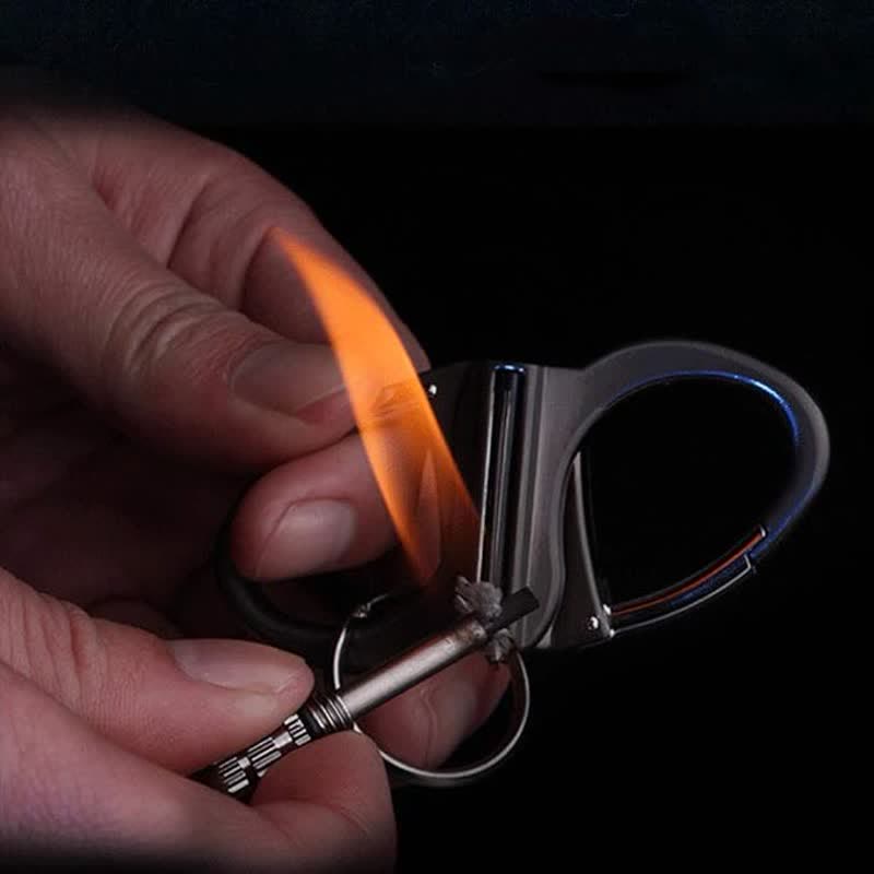 Briquet à pétrole réutilisable avec porte-clés allumettes à double anneau - image 3
