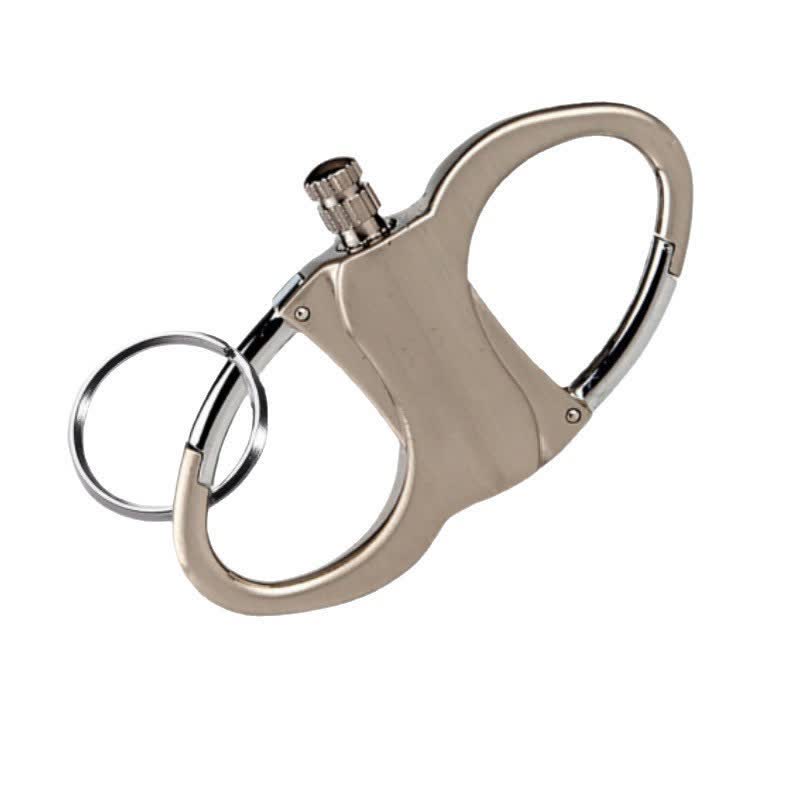 Briquet à pétrole réutilisable avec porte-clés allumettes à double anneau - Argent - image 10