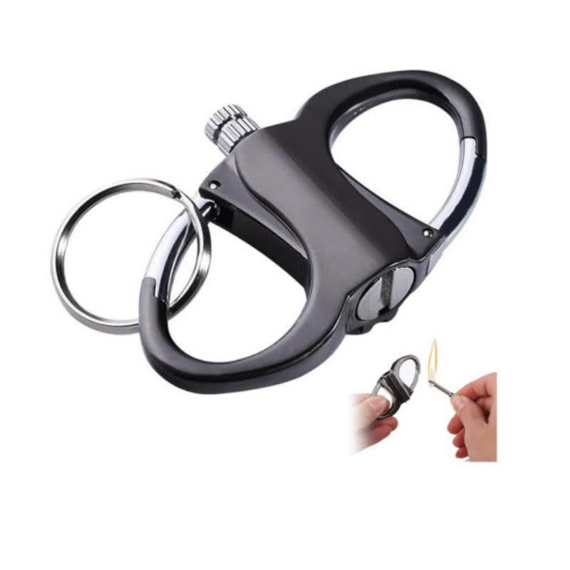 Briquet à pétrole réutilisable avec porte-clés allumettes à double anneau - image 4