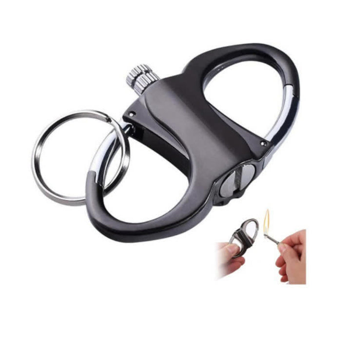 Briquet à pétrole réutilisable avec porte-clés allumettes à double anneau - image 4