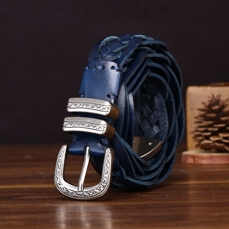 Ceinture en cuir tressé à la main au charme rustique et décontracté - image 15