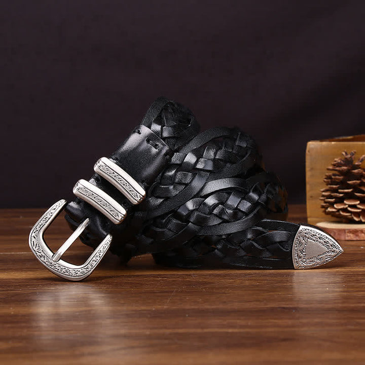 Ceinture en cuir tressé à la main au charme rustique et décontracté - image 7