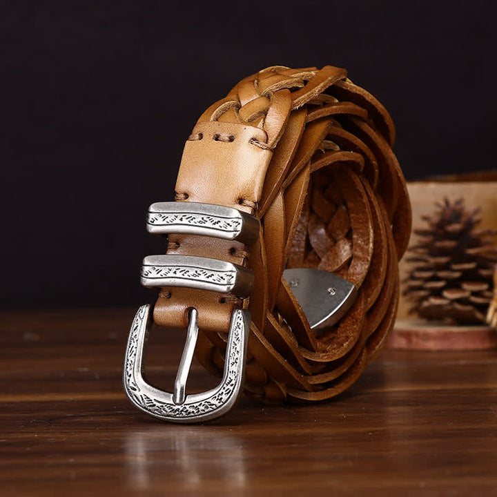 Ceinture en cuir tressé à la main au charme rustique et décontracté - image 3