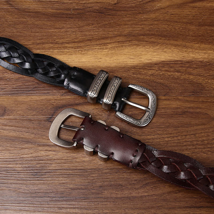 Ceinture en cuir tressé à la main au charme rustique et décontracté - image 2