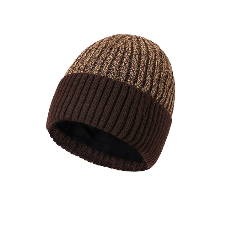 Bonnet d'hiver chaud pour homme, doublé polaire, en maille. - Café - Réglable (environ 55 à 59 cm) - image 6
