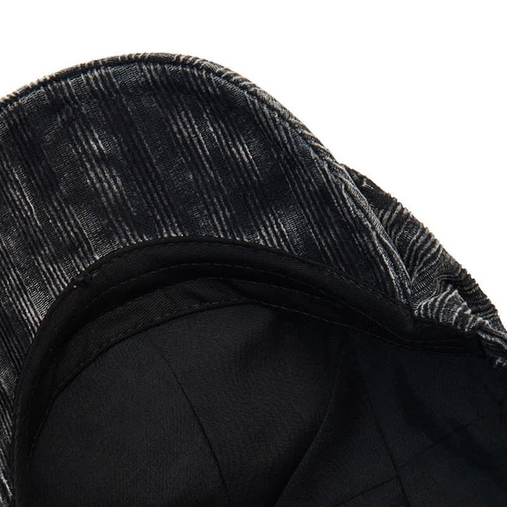 Béret vintage en velours côtelé délavé avec boucle réglable - image 2