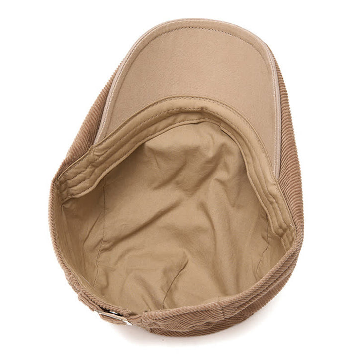 Béret en velours côtelé à empiècements contrastés, style streetwear chic - image 8