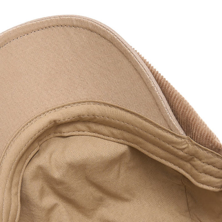 Béret en velours côtelé à empiècements contrastés, style streetwear chic - image 4