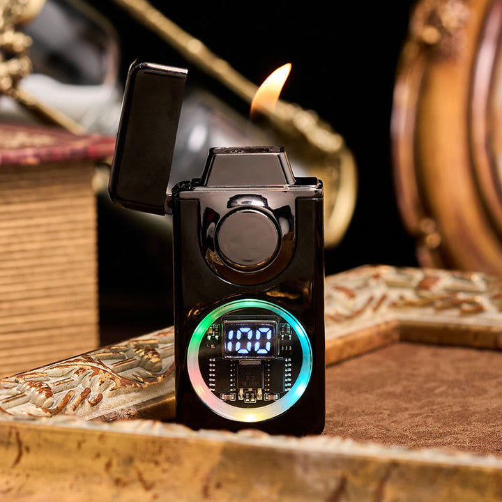 Briquet à double flamme avec capteur de gravité et affichage LED pour homme - image 2