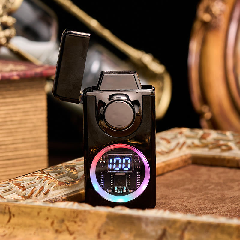 Briquet à double flamme avec capteur de gravité et affichage LED pour homme - image 4