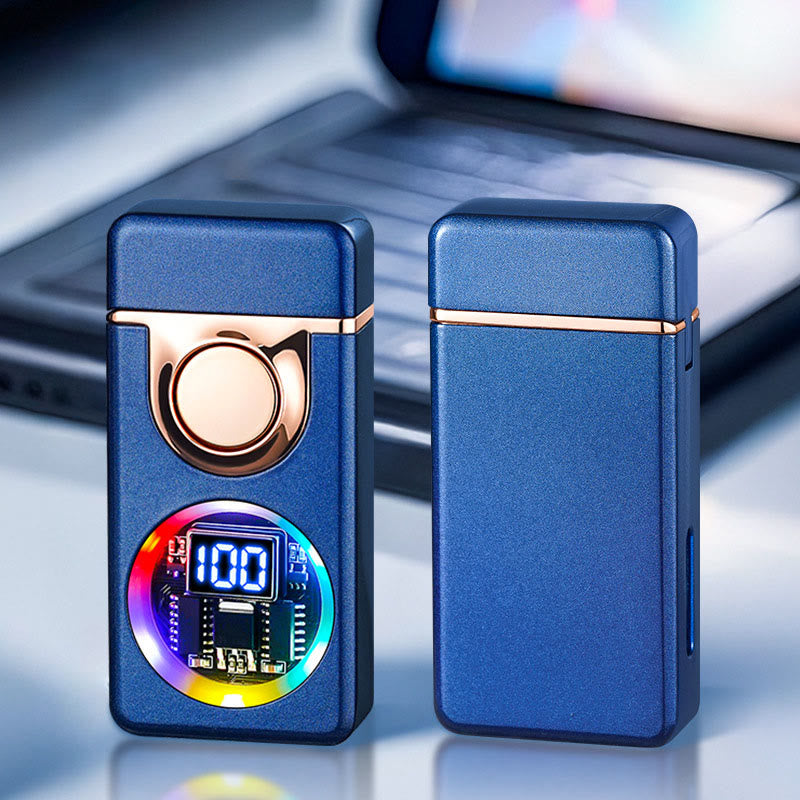 Briquet à double flamme avec capteur de gravité et affichage LED pour homme - Style n° 5 - image 12