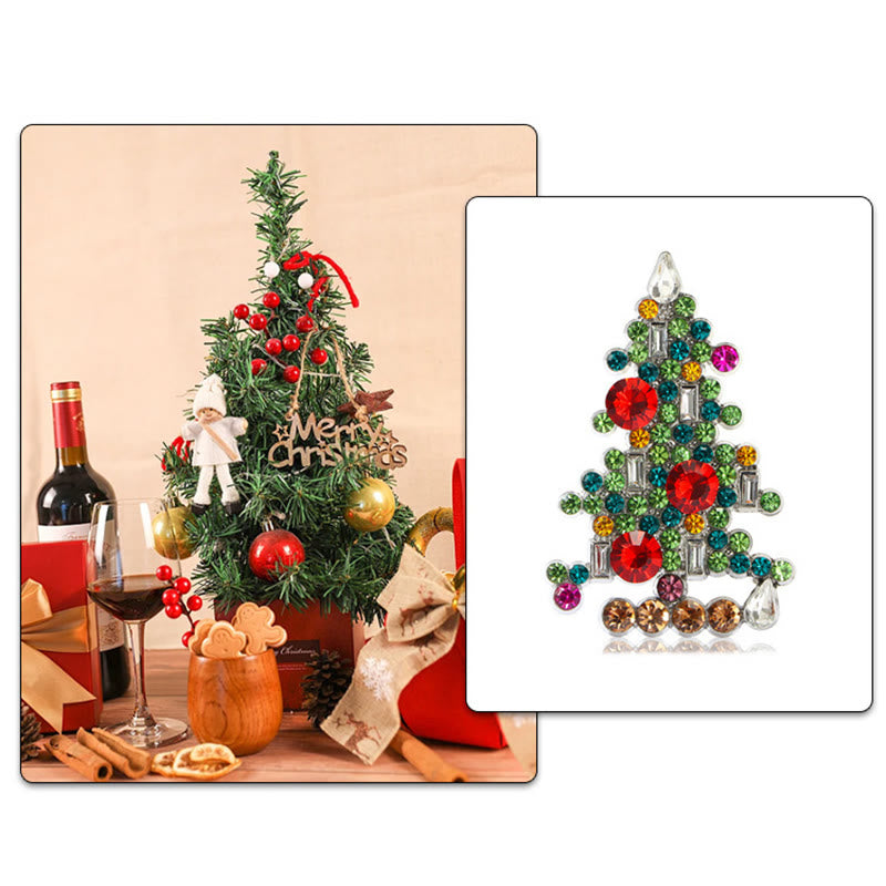 Broche sapin de Noël ornée de diamants, d'une finesse exquise. - image 4