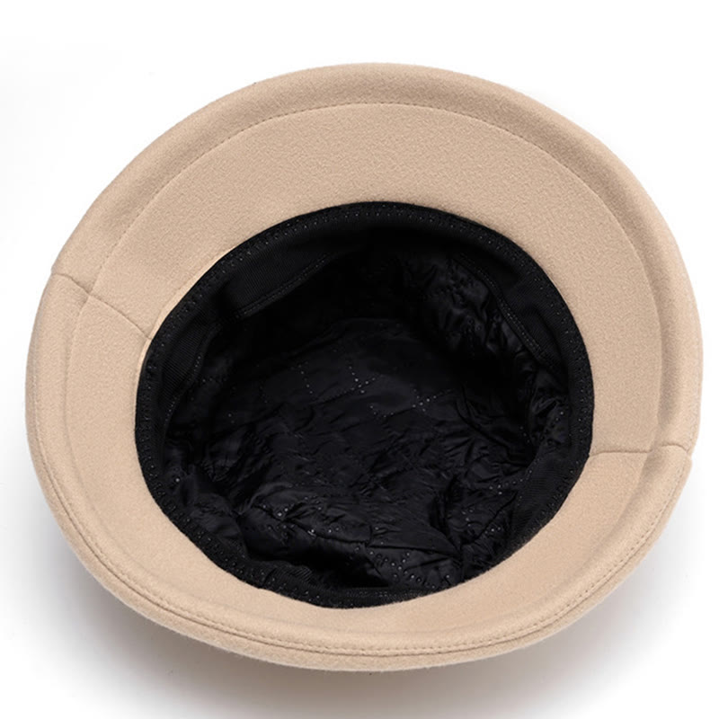 Bob en feutre doux décoré d'un nœud papillon pour femme - image 6