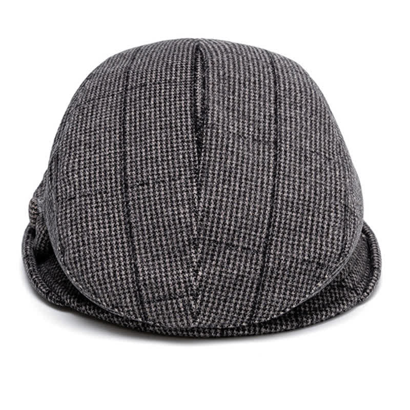 Béret chaud à carreaux pour femme avec nœud papillon décoratif - image 6