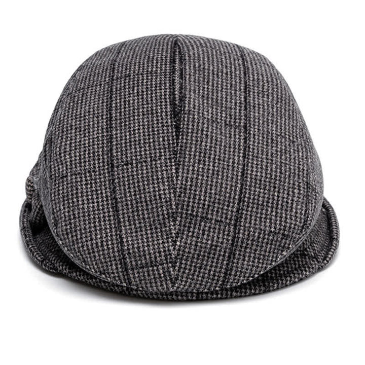 Béret chaud à carreaux pour femme avec nœud papillon décoratif - image 6