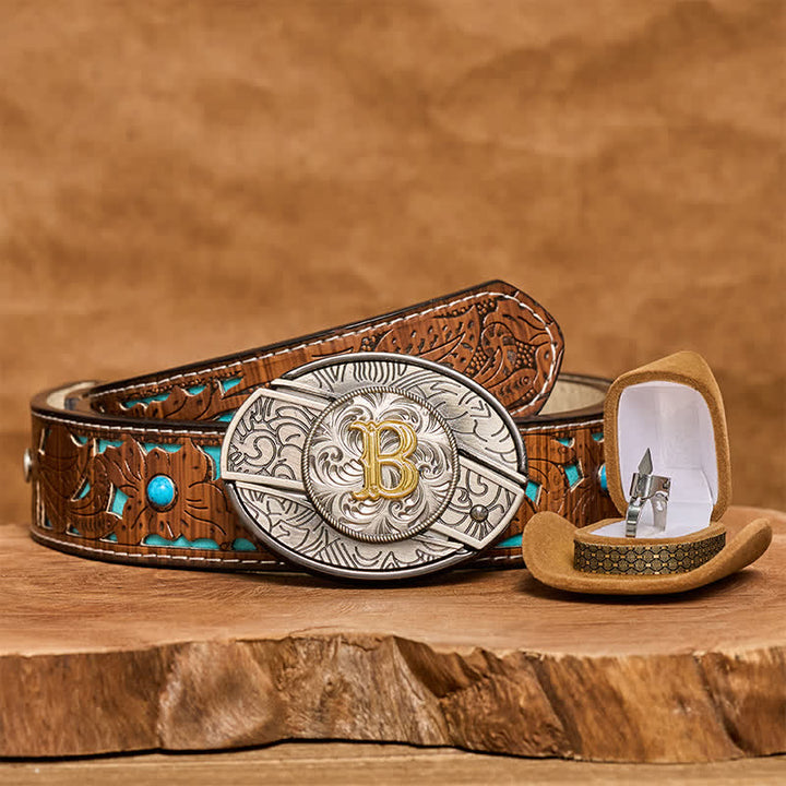 Ensemble de boucle de ceinture et anneau fonctionnel avec couteau caché et initiales (à faire soi-même) - image 4