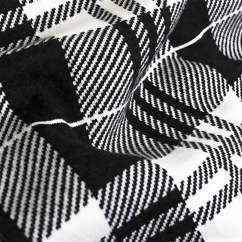 Écharpe d'hiver chaude et élégante à carreaux texturés pour homme - image 2