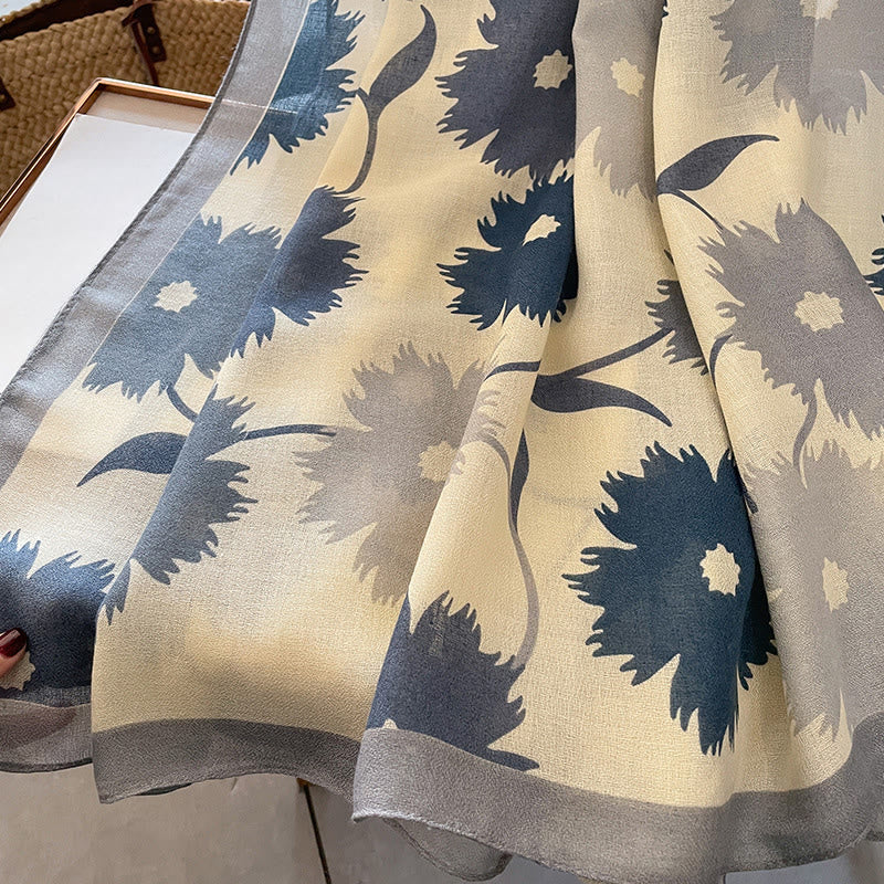 Écharpe légère et polyvalente à imprimé floral multicolore chic pour femme - image 2