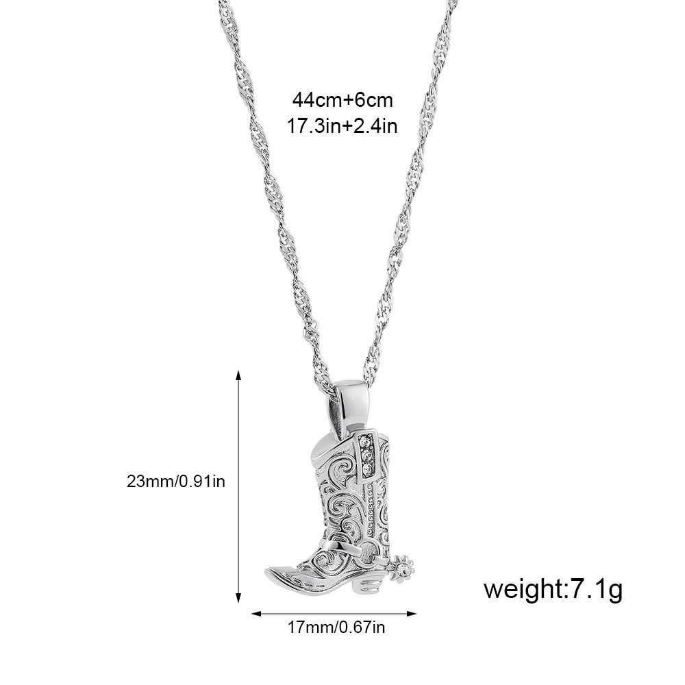 Collier pendentif exquis en forme de botte de cowboy dorée et d'étoiles. - Style n° 2 - image 4