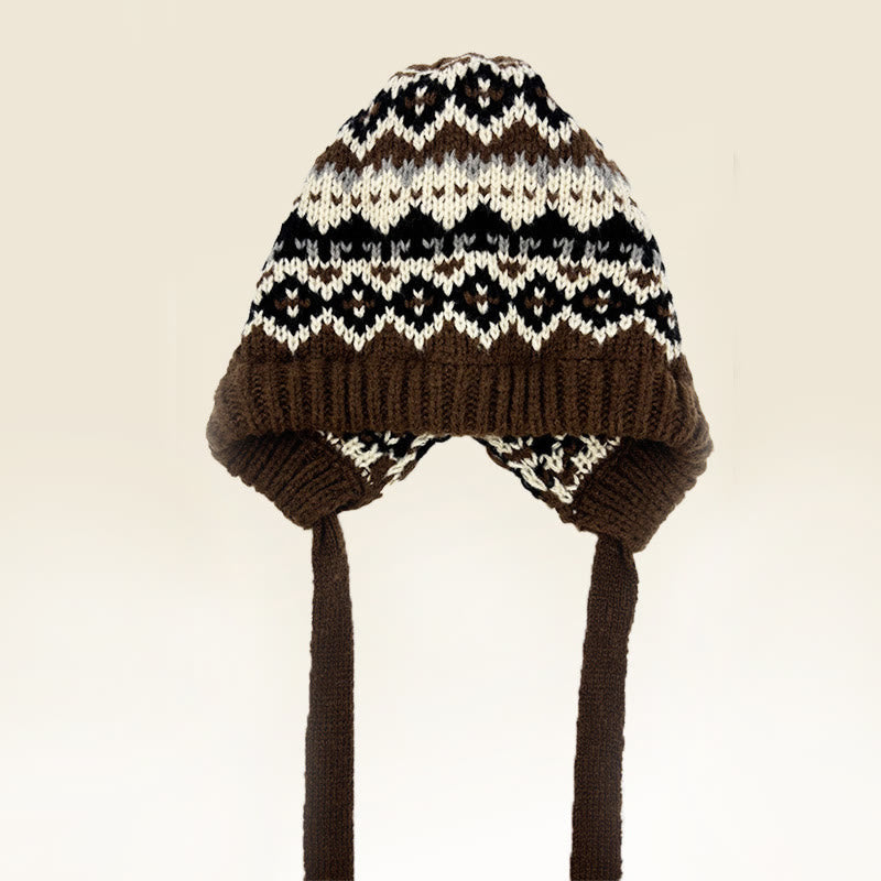 Sac bandoulière à bonnet tricoté à motifs rétro pour femme, à double usage - Style n° 3 - Réglable (environ 20 7/8" à 23 5/8") - image 4