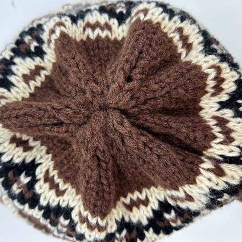 Sac bandoulière à bonnet tricoté à motifs rétro pour femme, à double usage - image 5