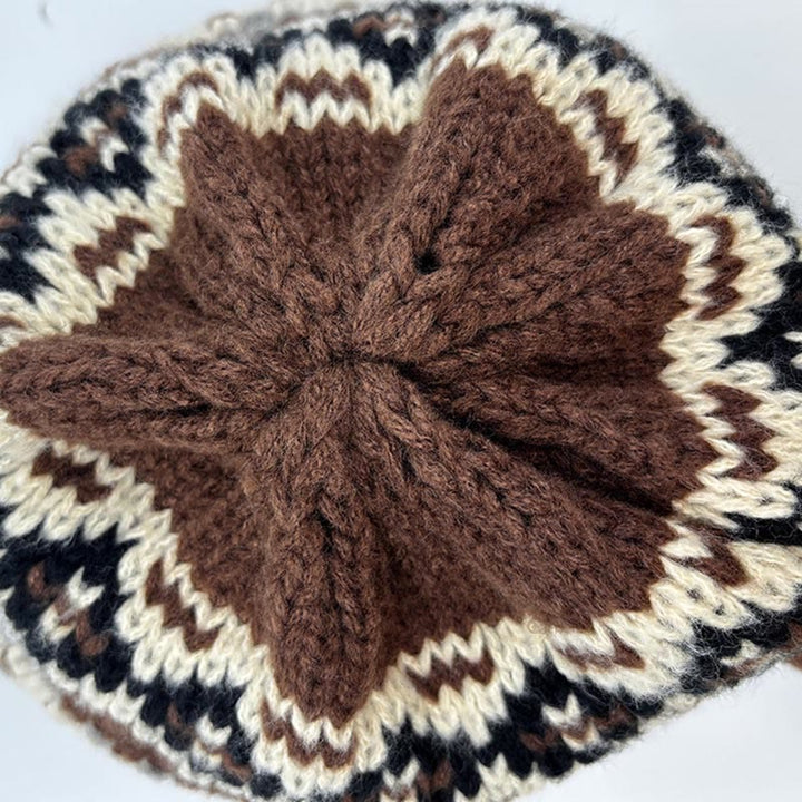 Sac bandoulière à bonnet tricoté à motifs rétro pour femme, à double usage - image 5