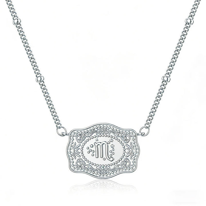 Collier miniature argenté en relief représentant les douze signes du zodiaque - Scorpion - image 8