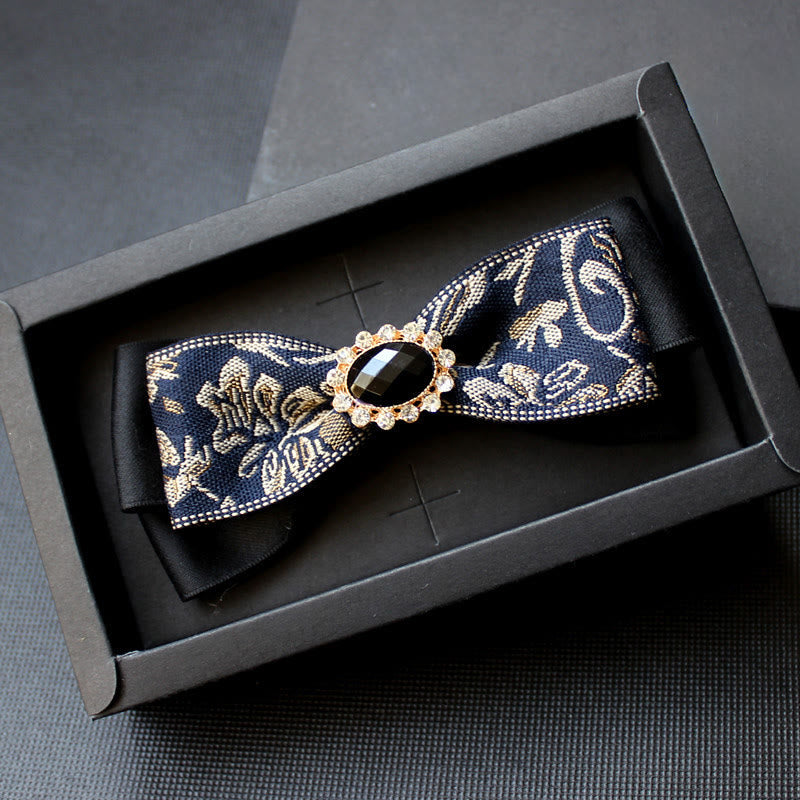 Nœud papillon formel pour homme à motif géométrique orné de pierres précieuses - Style n° 8 - image 7