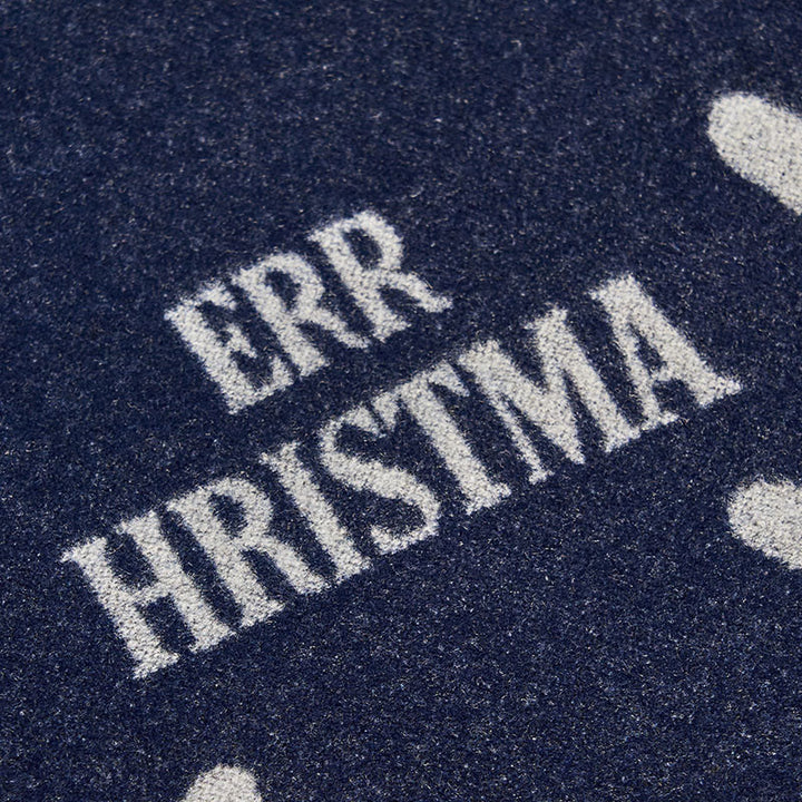 Écharpe de Noël chaude pour homme, imprimée de rennes, bleu marine. - image 4