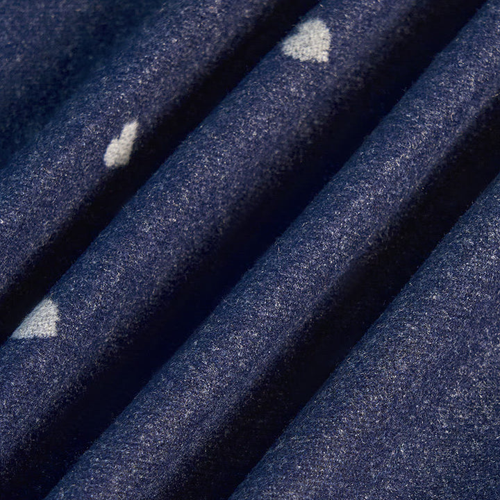 Écharpe de Noël chaude pour homme, imprimée de rennes, bleu marine. - image 6