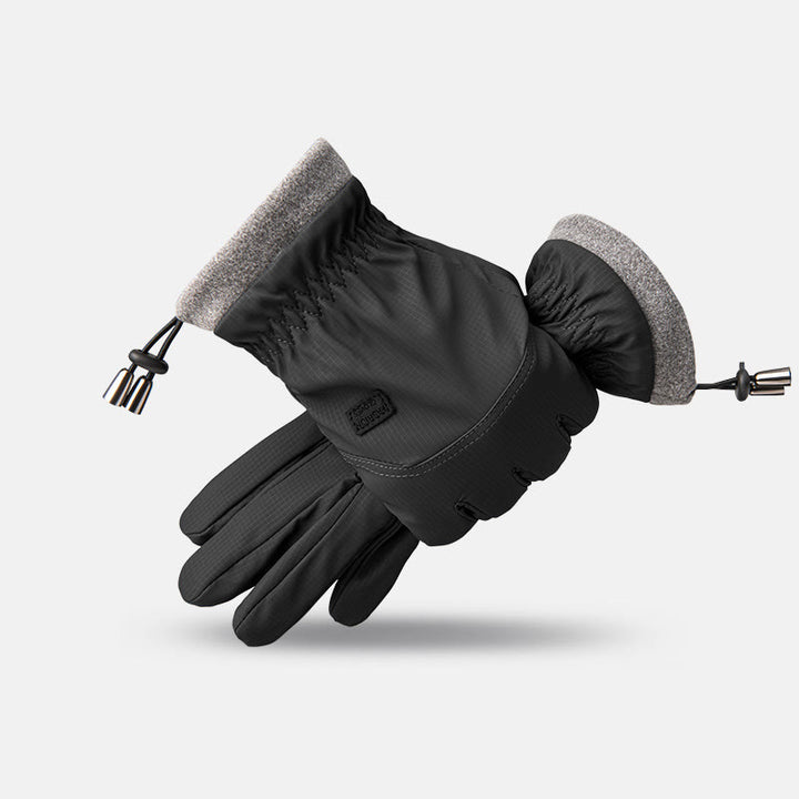 Gants d'hiver pour hommes, imperméables, chauds et tactiles, pour l'extérieur et les activités de plein air - Noir - image 0