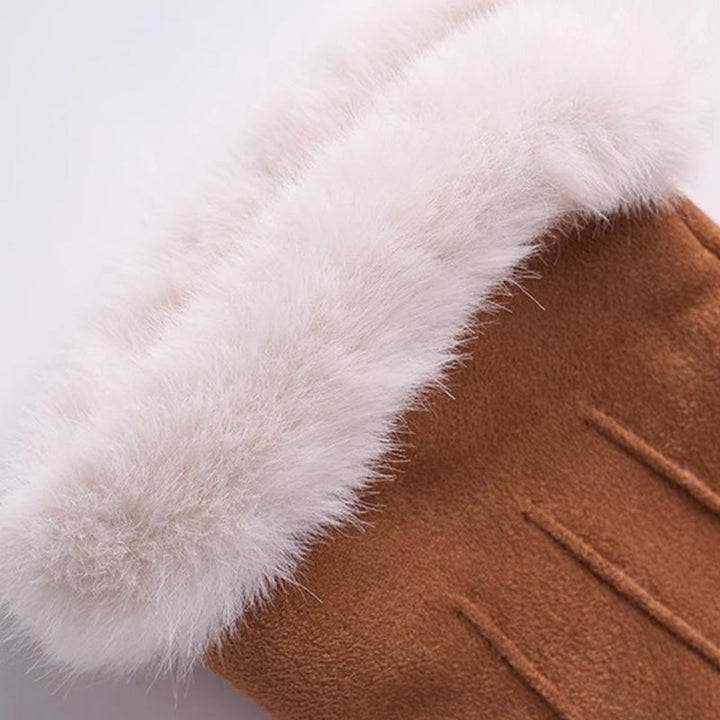 Gants d'hiver chauds en velours pour femmes, en daim tactile. - image 3