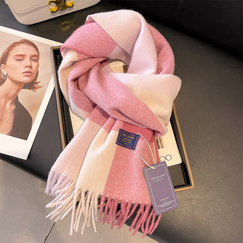 Écharpe d'hiver douce et confortable à carreaux classiques pour femme - Style n° 8 - image 7