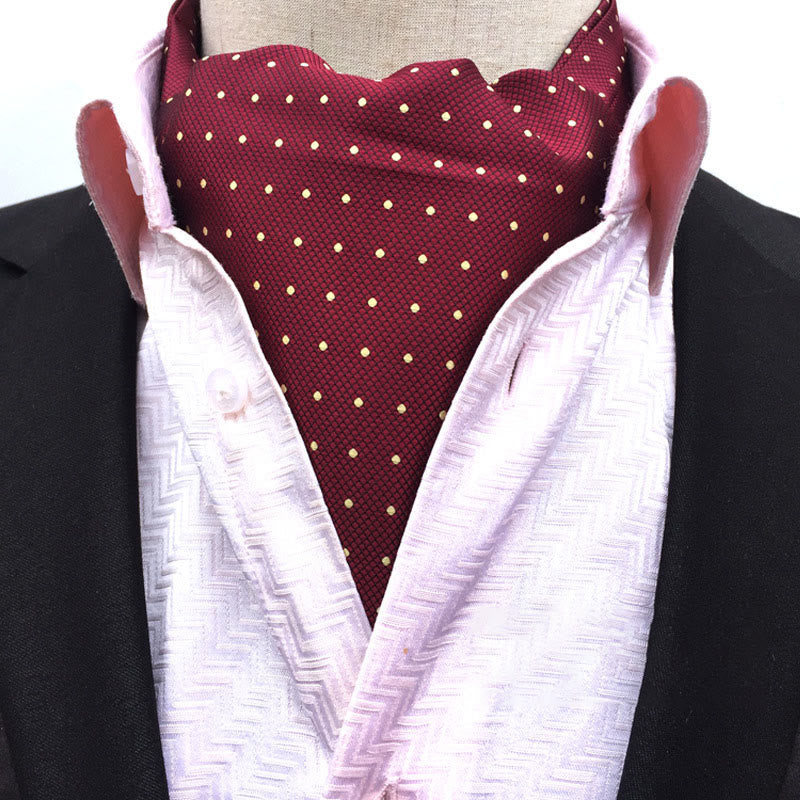 Écharpe-cravate homme rétro à imprimé floral géométrique multicolore - Style n° 12 - image 12