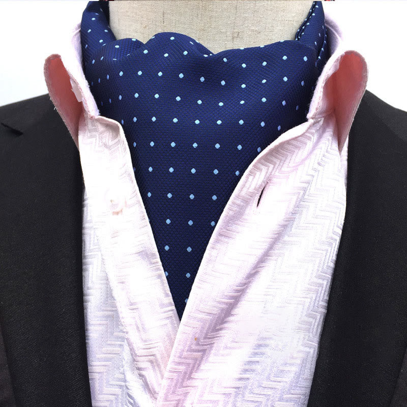 Écharpe-cravate homme rétro à imprimé floral géométrique multicolore - Style n° 13 - image 13