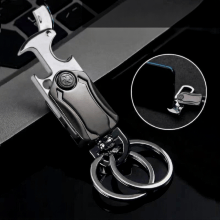 Outil EDC petit couteau ouvre-bouteille gyro porte-clés - Porte-clés avec couteau - image 0