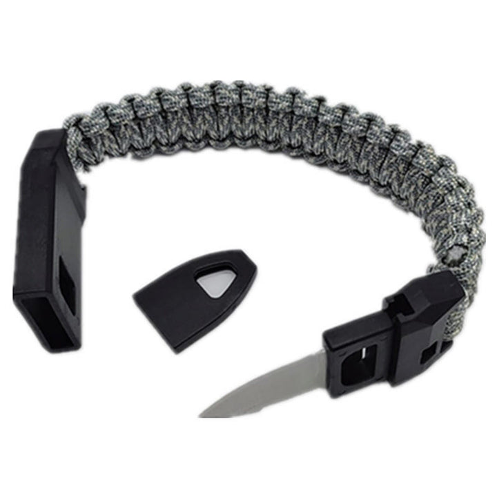 Bracelet tissé avec sifflet de survie en extérieur et couteau - Style n° 5 - image 6