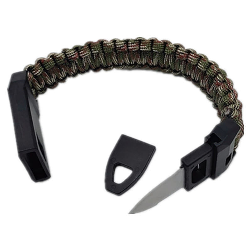 Bracelet tissé avec sifflet de survie en extérieur et couteau - Style n° 8 - image 9