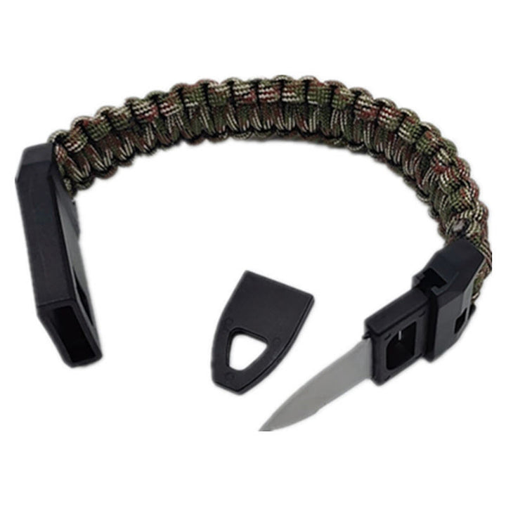 Bracelet tissé avec sifflet de survie en extérieur et couteau - Style n° 8 - image 9