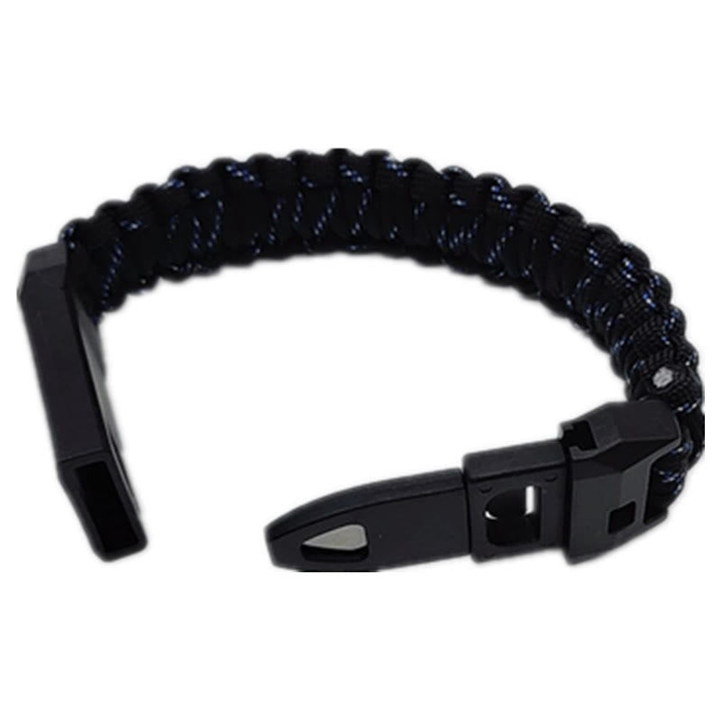 Bracelet tissé avec sifflet de survie en extérieur et couteau - Style n° 4 - image 5