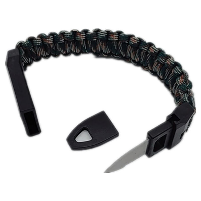 Bracelet tissé avec sifflet de survie en extérieur et couteau - Style n° 6 - image 7