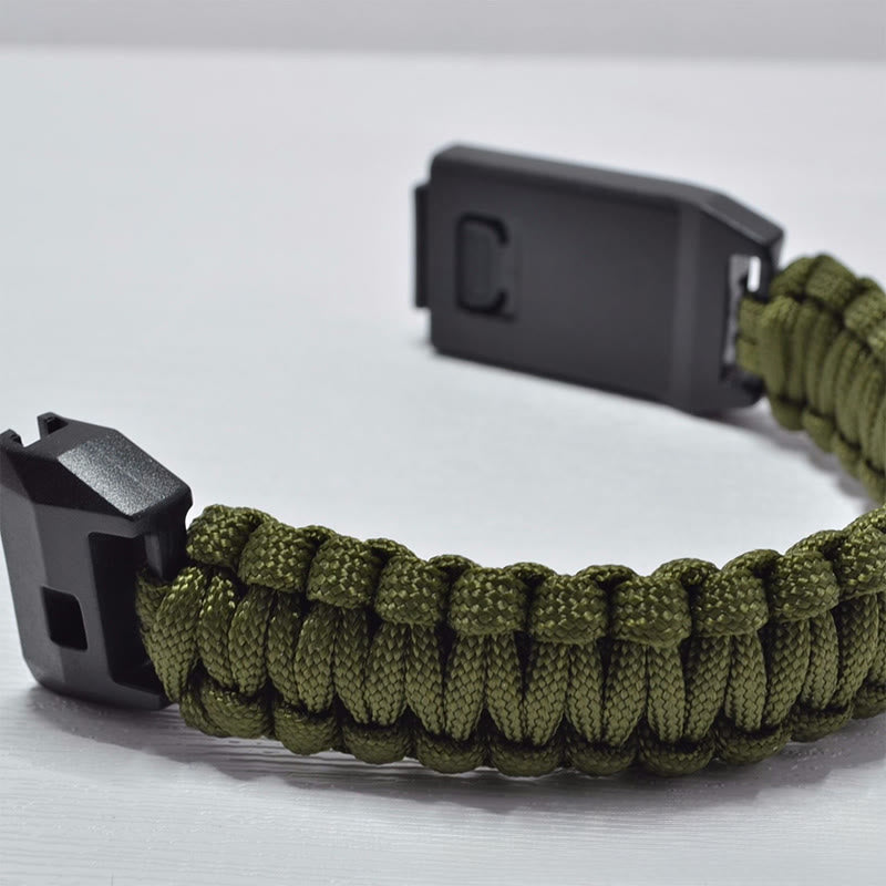 Bracelet tissé avec sifflet de survie en extérieur et couteau - Style n° 7 - image 8