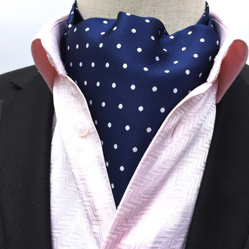Écharpe-cravate homme rétro à imprimé floral géométrique multicolore - Style n° 17 - image 17