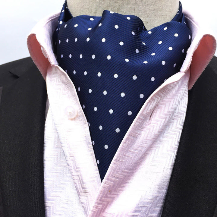 Écharpe-cravate homme rétro à imprimé floral géométrique multicolore - Style n° 17 - image 17