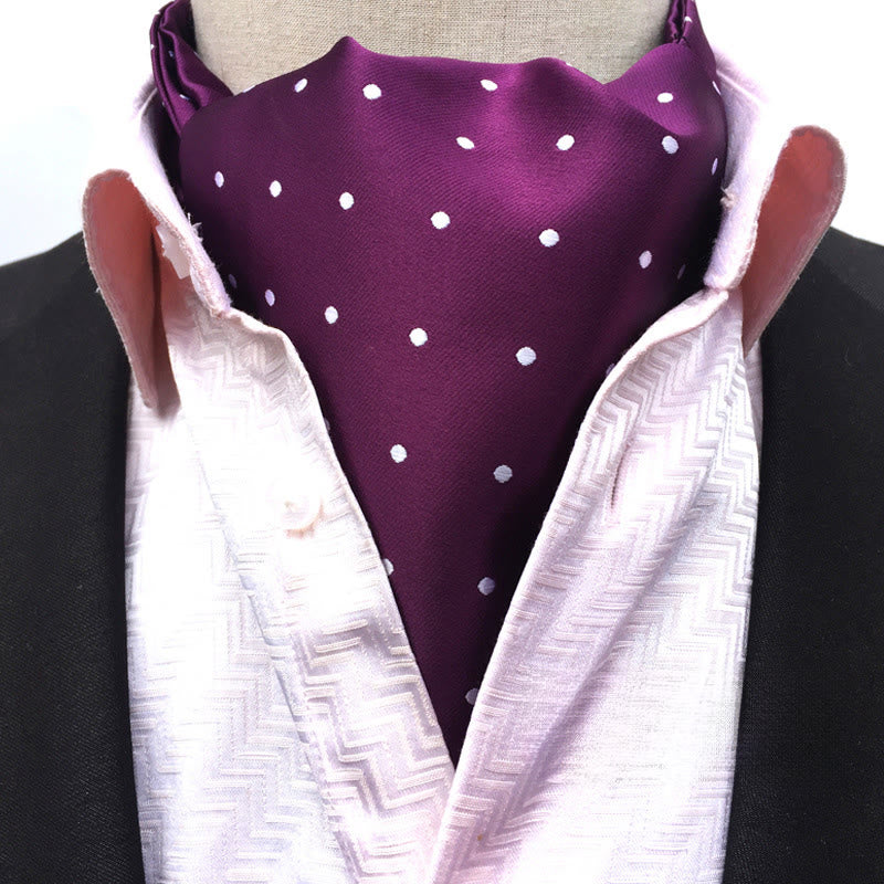 Écharpe-cravate homme rétro à imprimé floral géométrique multicolore - Style n° 16 - image 16