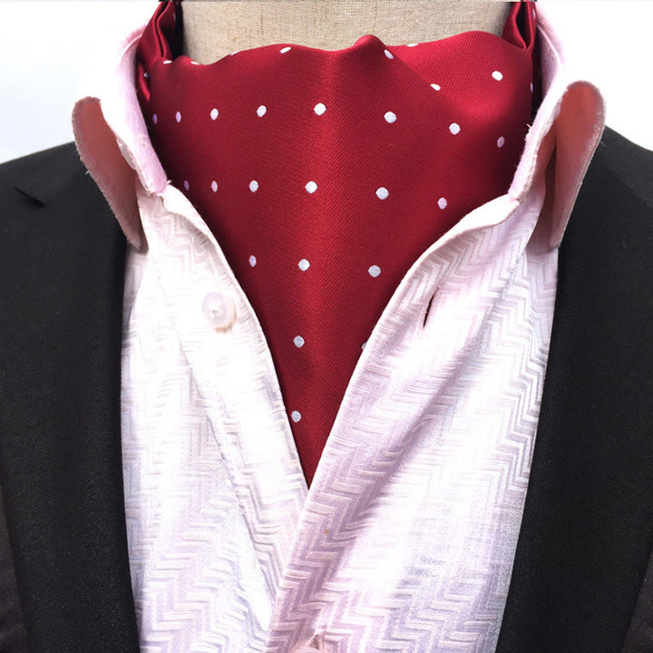 Écharpe-cravate homme rétro à imprimé floral géométrique multicolore - Style n° 15 - image 15