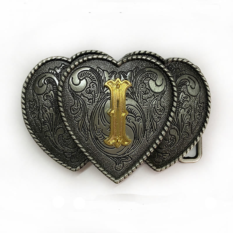 Ceinture en cuir avec boucle en forme de cœur et lettres dorées - je - Sans ceinture - Ceinture non incluse - image 14