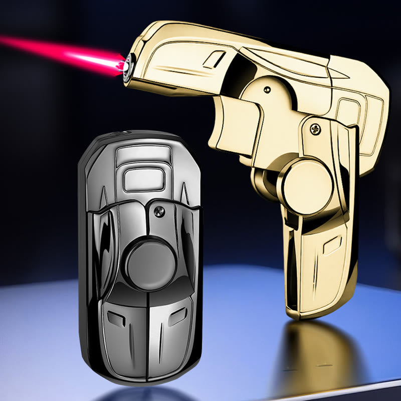 Briquet à butane rechargeable pliable en forme de voiture de course - image 0