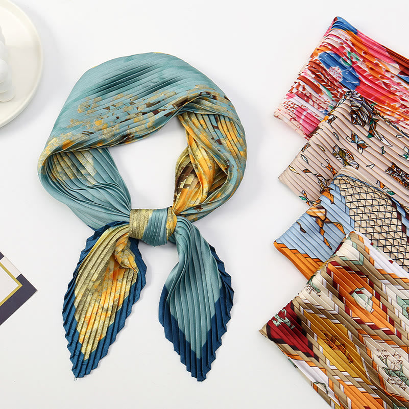 Écharpe légère et fluide à plis pour femme, motif artistique, idéale en toute saison - image 0