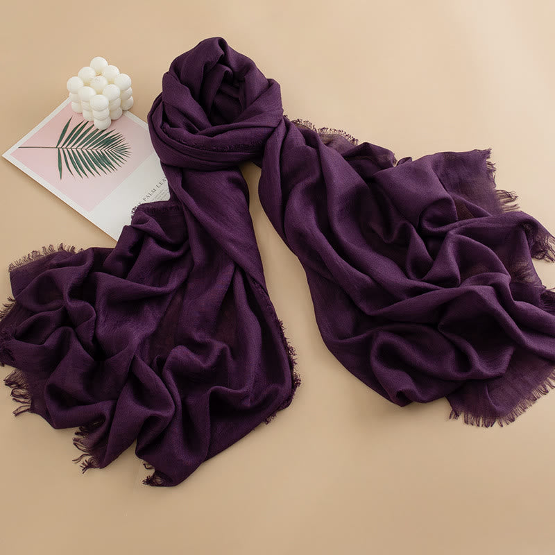 Écharpe à franges multicolore, douce comme un nuage, légère, respirante et polyvalente pour femme - Style n° 31 - image 30